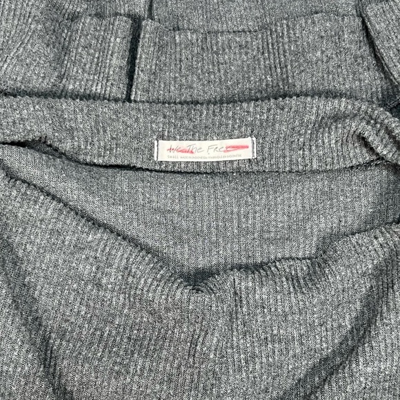 Free People | We The Free | Thermal Gray Ribbed Sweater - Picture 3 of 5